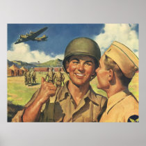 Vintage Military Personnel; Patriotic Posters
