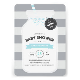 Vintage Milk Bottle Baby Shower Invite