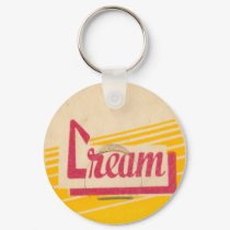 Vintage Milk Bottle Cap Keychain