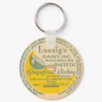 Vintage Milk Bottle Cap Keychain