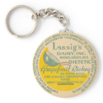 Vintage Milk Bottle Cap Keychain