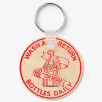Vintage Milk Bottle Cap Keychain