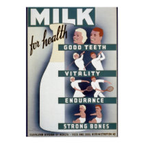 Vintage Milk Poster posters