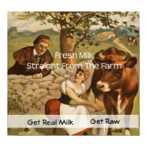 Vintage Milk Poster posters