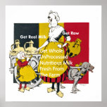 Vintage Milk Poster posters