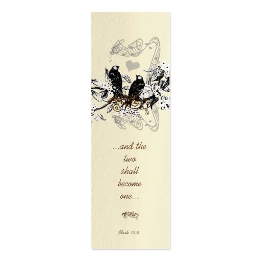 Vintage Mini Bookmark or Wedding Tags Business Cards (front side)