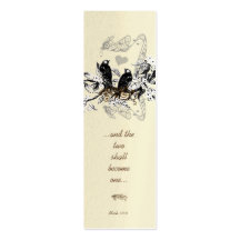Vintage Mini Bookmark or Wedding Tags Business Cards