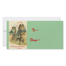 Vintage *Mini Collie* Merry Christmas! Custom Photo Card