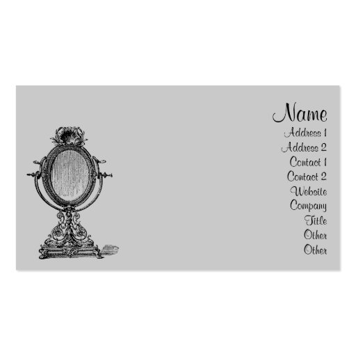 Vintage Mirror Business Cards