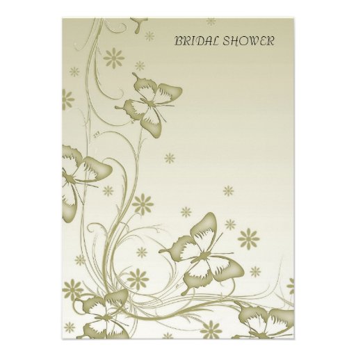Vintage Modern Butterfly Bridal Shower Invitation