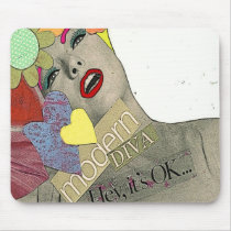 Vintage Modern Diva mousepads by vougue Vintage Modern Diva mousepads