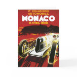 Vintage Monaco Car Road Race Poster cards