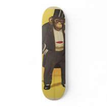 Vintage Monkey in Tuxedo Skateboard Deck by donxvito Vintage Monkey in Tuxedo Skateboard Deck