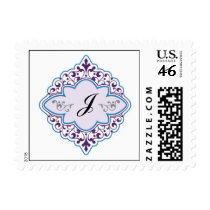 Vintage Monogram 1 Postage Stamps
