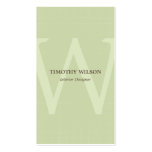 Vintage Monogram Business Cards - Green Tea business cards