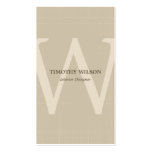 Vintage Monogram Business Cards - Khaki business cards