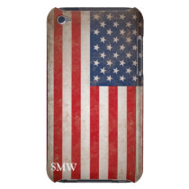 Vintage Monogram USA Flag iPod Touch Case
