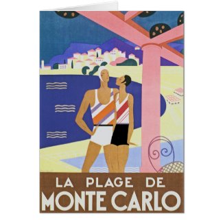 Vintage Monte Carlo Beach card