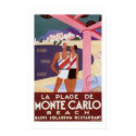 Vintage Monte Carlo Beach Poster posters by RetroCommunications Vintage Monte Carlo Beach Poster posters