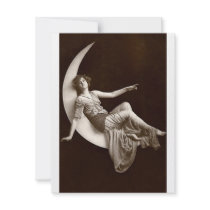 Vintage *Moon Beauty* invitations by ArtisticFootprints Vintage *Moon Beauty* invitations