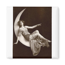 Vintage *Moon Beauty* Fridge Magnets