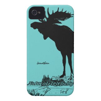 Vintage Moose and Wolf Wildlife -Choose Case Color Case-mate Iphone 4 Case
