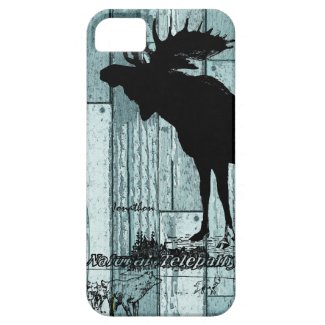 Vintage Moose and Wolf Wildlife iphone Case Iphone 5 Cover