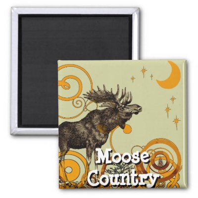 Vintage Moose Gifts Magnet
