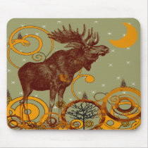 Vintage Moose Gifts Mouse Mat
