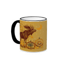 Vintage Moose Gifts Coffee Mugs