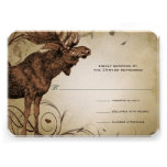 Vintage Moose Wedding Invitations