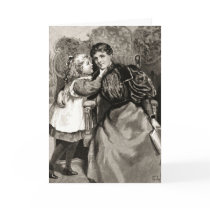 Vintage Mother and Daughter Greeting Card