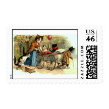 Vintage Mother Cat Stamp