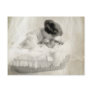 Vintage Mother Kissing Baby in Bassinet Postcards