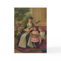 Vintage Mother with Guitar & Children cards by JuJuGarden Vintage Mother with Guitar & Children cards