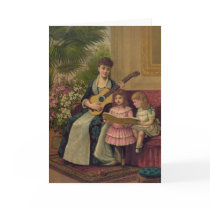 Vintage Mother with Guitar & Children cards by JuJuGarden Vintage Mother with Guitar & Children cards