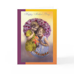 Vintage Mothers Day Girls Greeting Card