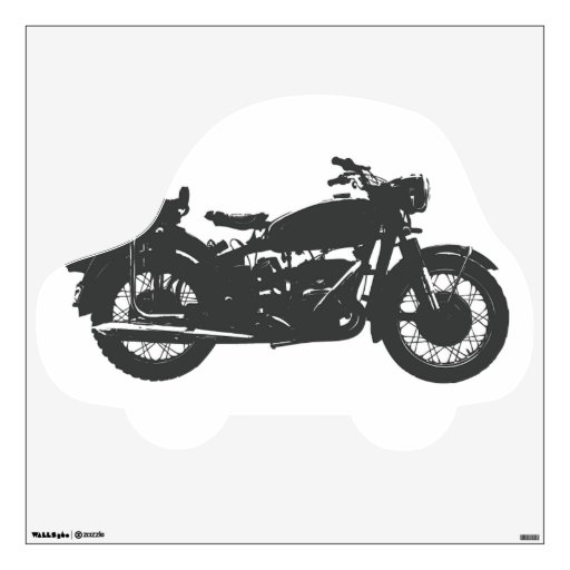 Vintage Motorcycle Custom Wall Decal Zazzle