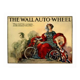 Vintage Motorcycle Poster: The Wall Auto Wheel print