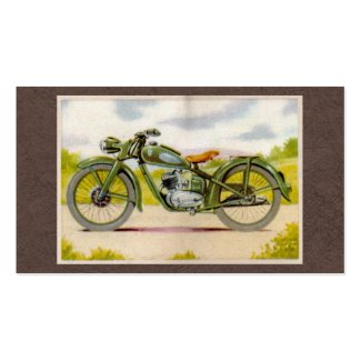 Vintage Motorcycle Print Business Card Template