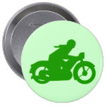 Vintage Motorcyclist Round Button buttons
