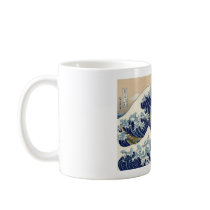 Vintage Mount Fuji and Wave Mugs