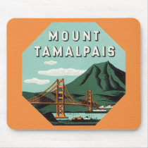Vintage Mount Tam San Francisco Travel Poster Mouse Pad