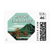 Vintage Mount Tam San Francisco Travel Poster Postage