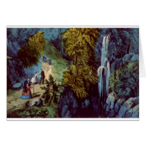 Vintage Mountain Illustration (Blank Inside) Card