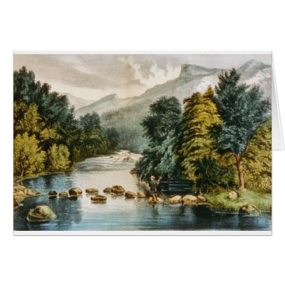 Vintage Mountain Illustration (Blank Inside) Card by postoffice