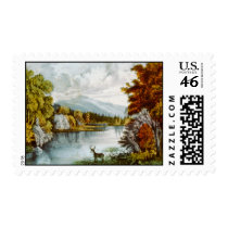 Vintage Mountain Illustration Stamp #3 stamps