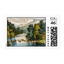 Vintage Mountain Illustration Stamp #5