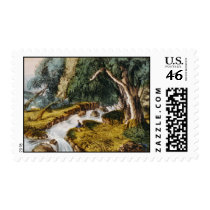 Vintage Mountain Illustration Stamp #6