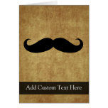 Vintage Moustache w/Custom Text Card